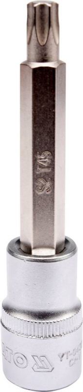 Головка торцева з викруткою. вставкою TORX YATO, з квадром. 1/2", Т45, л = 100 мм [20/120], шт