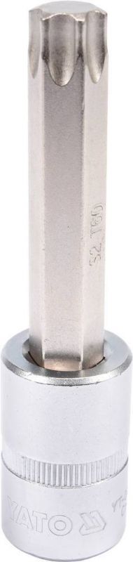 Головка торцева з викруткою. вставкою TORX YATO, з квадром. 1/2", Т60, л = 100 мм [20/120], шт
