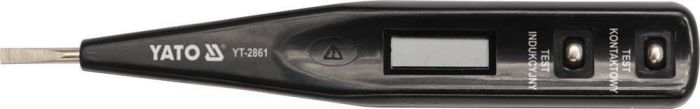 Індикатор напруги YATO контрольний цифровий 12-250 V LCD [20/500]