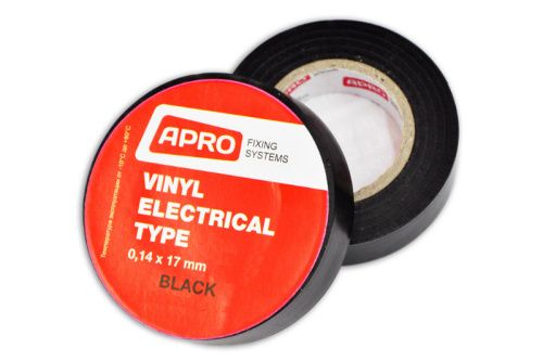Ізоляцiйна стрiчка чорна 0.14х17мм 25м (пачка, кратно 10шт) APRO