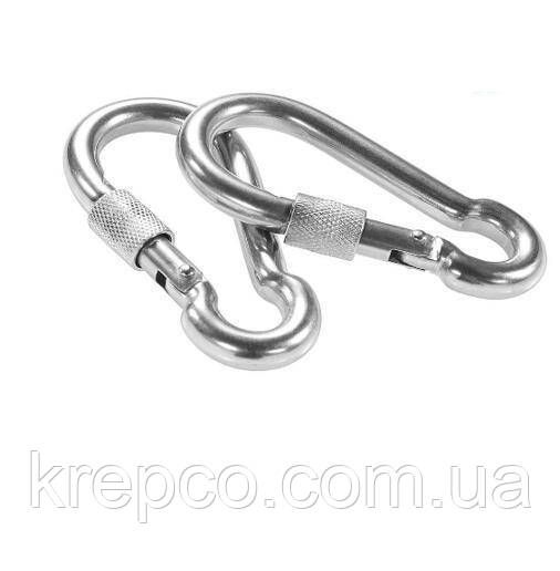 Карабін пожежний з муфтою, DIN 5299 D, оцинкований, M 8x80