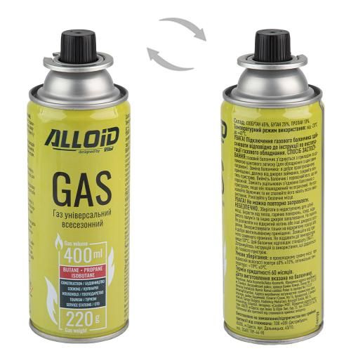 Кемпінг газ ALLOID 220 гр (AGB-220) Кемпінг газ ALLOID 220 гр (AGB-220)