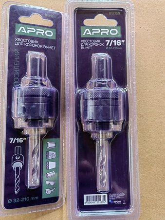 Хвостовик для коронок Bi-Met 7/16'' HEX Ø32-210мм (посилений) APRO