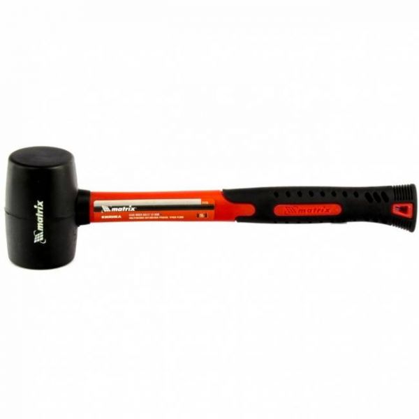 225 г Гумовий молоток, чорний каучук, фібергласова ручка, MTX 225 г Гумовий молоток, чорний каучук, фібергласова ручка, MTX