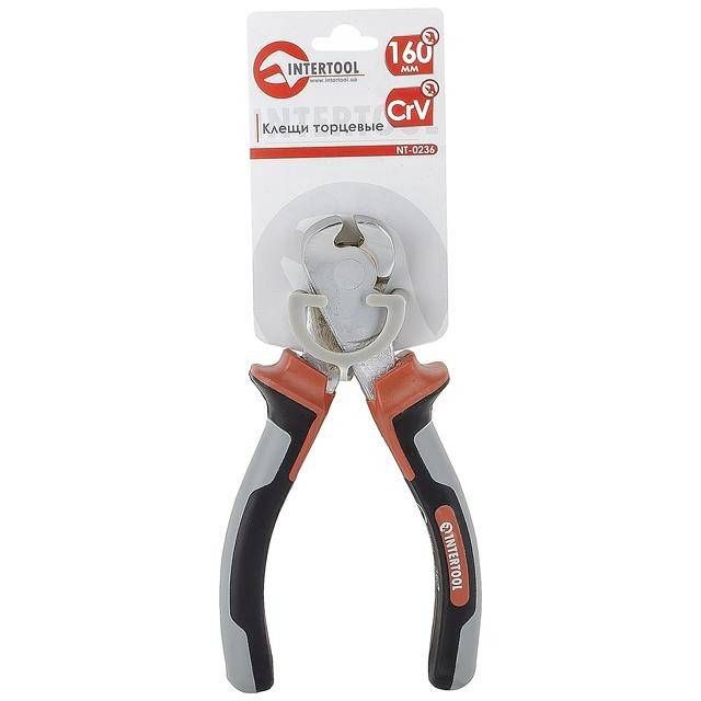 Кліщі торцеві 160 мм із ізольованими рукоятками INTERTOOL NT-0236