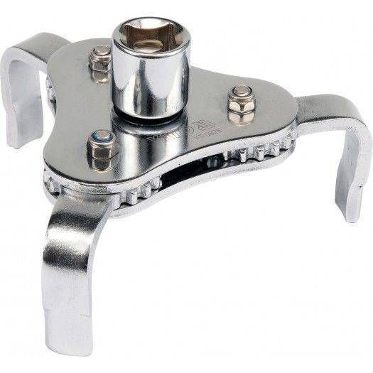 Ключ для зняття масляного фільтра YATO на квадрі. 3/8", 1/2", 63-120мм, 3 ніжки [18/26]