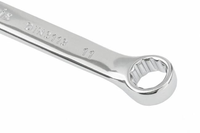 Ключ комбінований 11 мм, CrV, полірований хром, MTX