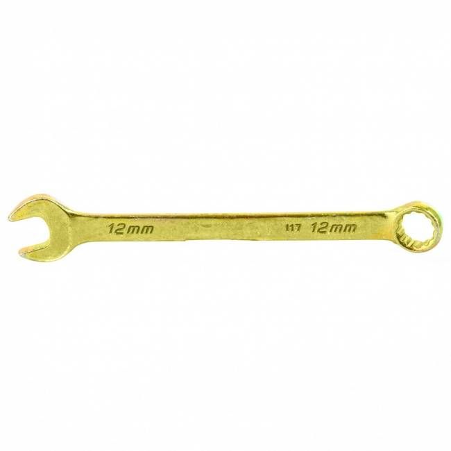 Ключ комбінований 12 мм, жовтий цинк, СІБРТЕХ