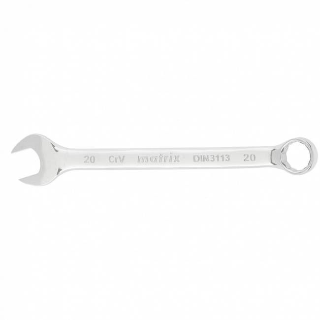 Ключ комбінований 20 мм, CrV, полірований хром, MTX