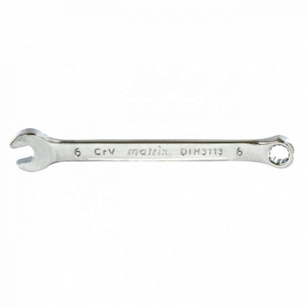 Ключ комбінований 6 мм, CrV, полірований хром, MTX