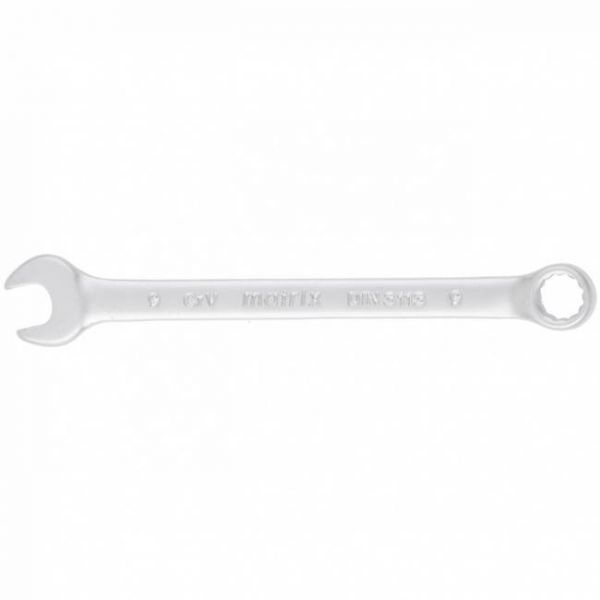 Ключ комбінований 9 мм, CrV, матовий хром, MTX