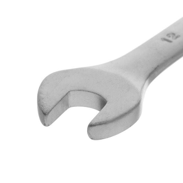 Ключ ріжково-накидний шарнірний 12 мм, CrV, покриття сатин-хром INTERTOOL XT-1412
