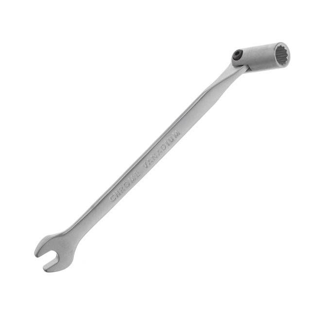 Ключ рожково-накидний, шарнірний, 8 мм, Cr-V, покриття: сатин-хром INTERTOOL XT-1408