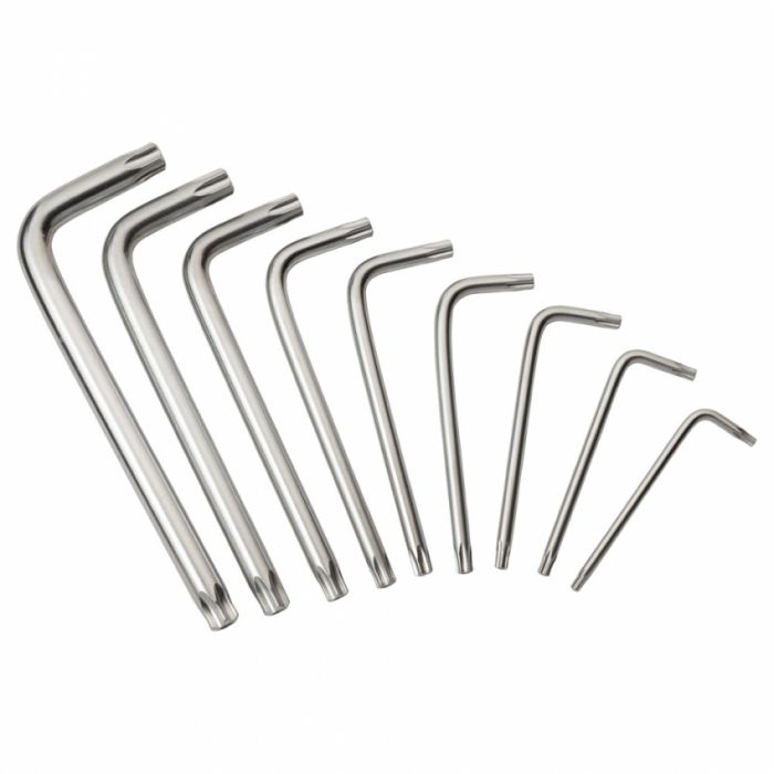 Ключі TORX 9шт T10-T50 CrV (короткі з отвором) Sigma (4022211)