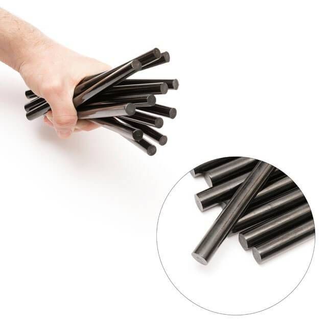 Комплект клейових стрижнів чорних, 11,2×200 мм, 12 шт. INTERTOOL RT-1023