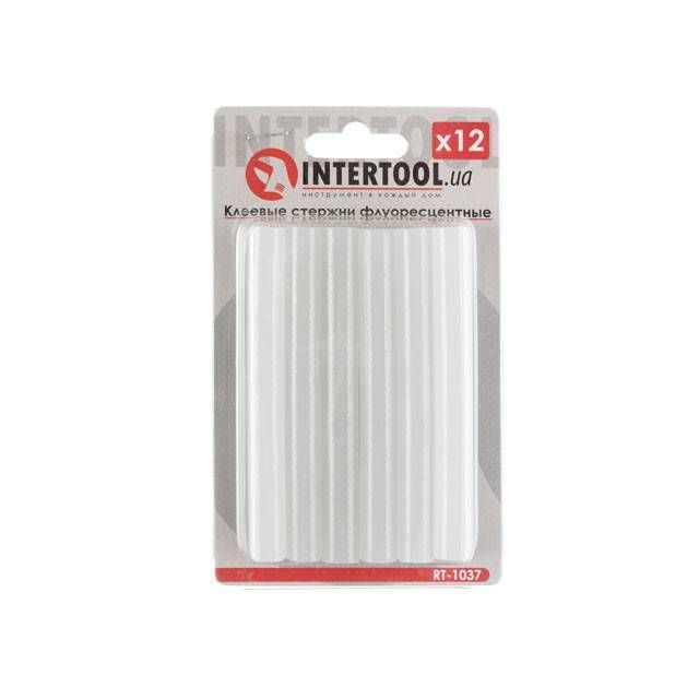 Комплект клейових стрижнів флуоресцентних, 11,2×100 мм, 12 шт. INTERTOOL RT-1037
