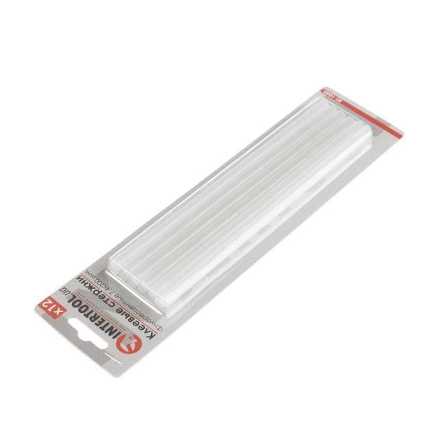 Комплект клейових стрижнів флуоресцентних, 7,4×200 мм, 12 шт. INTERTOOL RT-1040