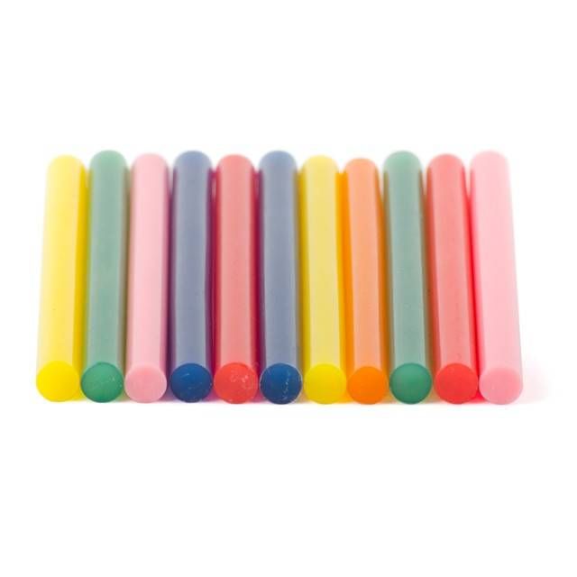 Комплект клейових стрижнів кольорових, 11,2×100 мм, 12 шт. INTERTOOL RT-1027