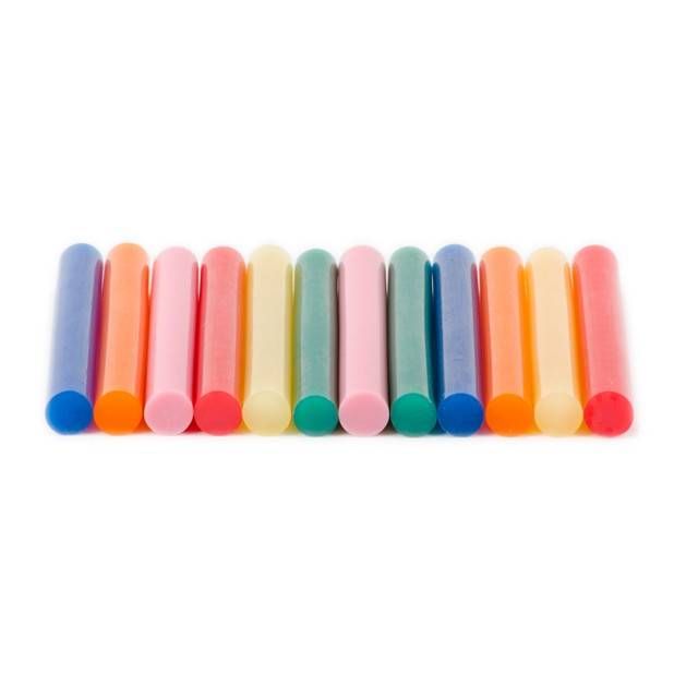 Комплект клейових стрижнів кольорових, 11,2×100 мм, 12 шт. INTERTOOL RT-1027