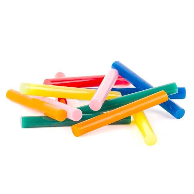 Комплект клейових стрижнів кольорових, 11,2×100 мм, 12 шт. INTERTOOL RT-1027