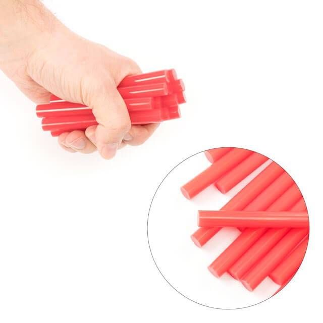 Комплект клейових стрижнів червоних, 11,2×100 мм, 12 шт. INTERTOOL RT-1041