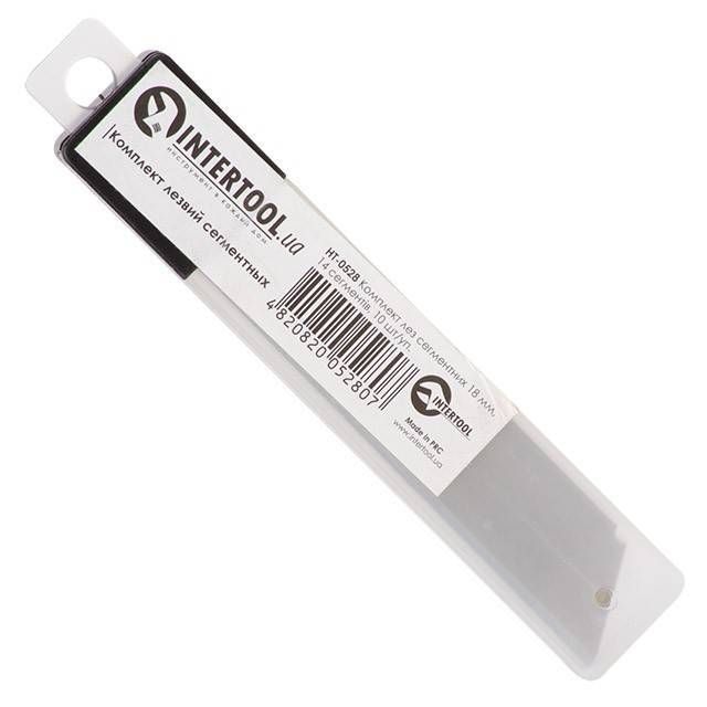 Комплект лез сегментних, 18 мм, 14 сегментів, 10 шт. INTERTOOL HT-0528