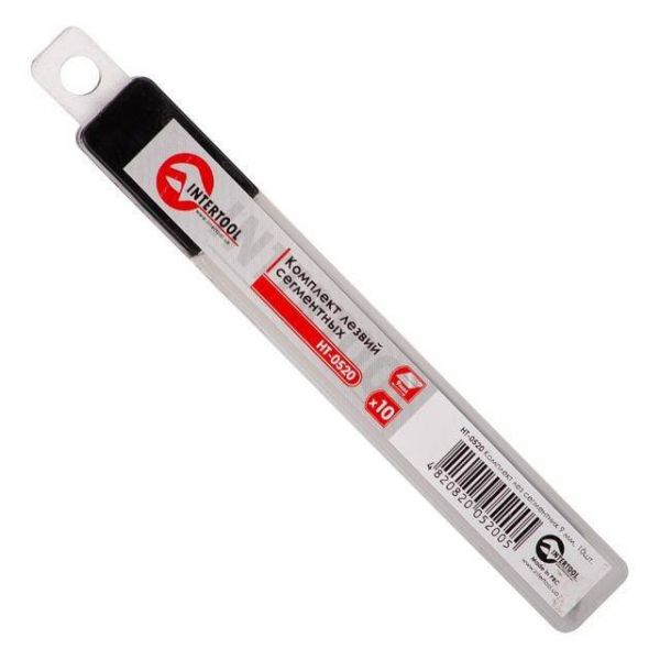 Комплект лез сегментних, 9 мм, 10шт. INTERTOOL HT-0520