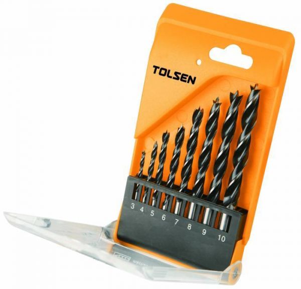 Комплект свердлу по дереву TOLSEN 8 шт.