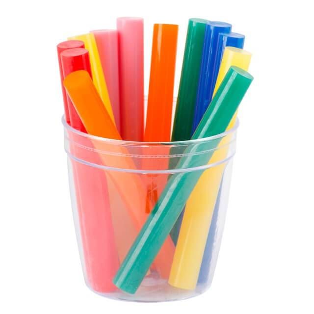 Комплект клейових стрижнів кольорових, 11,2×100 мм, 12 шт. INTERTOOL RT-1027