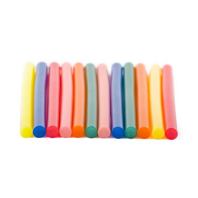 Комплект клейових стрижнів кольорових, 11,2×200 мм, 12 шт. INTERTOOL RT-1028