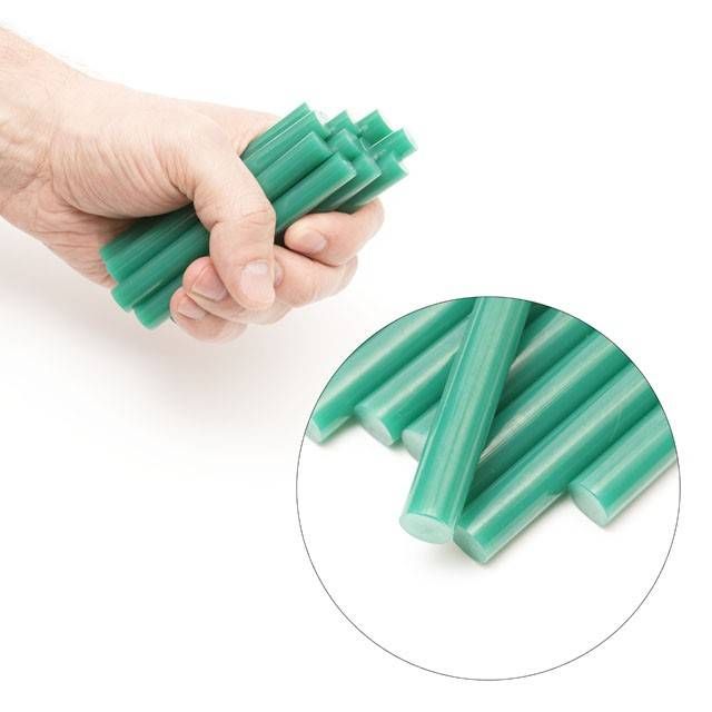 Комплект клейових стрижнів зелених, 11,2×100 мм, 12 шт. INTERTOOL RT-1056