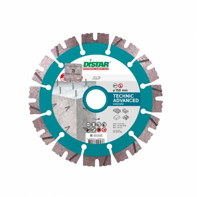 Круг алмазний вiдрiзний 1A1RSS/C3 150x2,3/1,5x11x22,23-12-HIT Technic Advanced