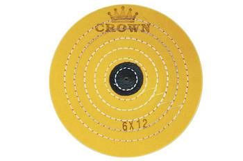 Круг муслиіновий жовтий CROWN d-150 мм, 12 шарів (з кож. п'ятаком)