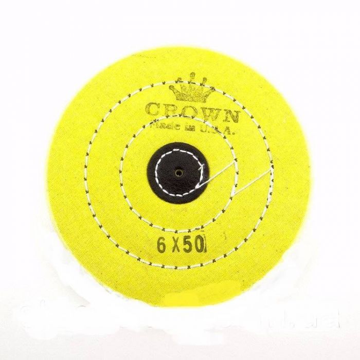 Коло мусліїнове жовте CROWN d-150 мм, 50 шарів (з шкір. п'ятаком)