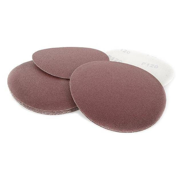 Круг наждаковий на липучці 125 мм, папір клас С, щільність 120 г/м², К120, 10 од. INTERTOOL BT-0512