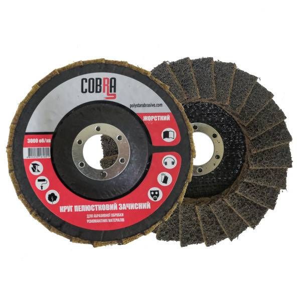 Круг пелюстковий для зачистки поверхні з нетканого абразивного матеріалу на основі , жорсткий  125мм