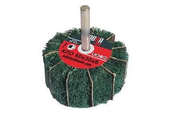 Круг пелюстковий скотч брайт на оправці КЛО 60х30х6мм Р60