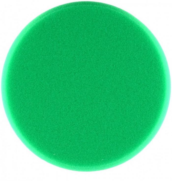 Круг полірувальний поролоновий зелений з липучкою, жорсткий, d-150 мм