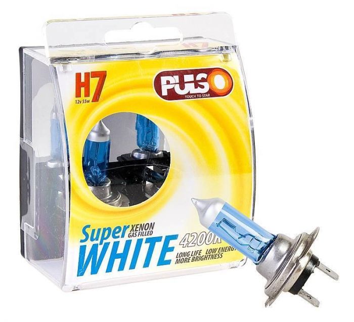 Лампи PULSO/галогенні H7/PX26D 12v55w super white