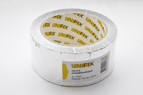 Стрічка клейка алюмінієва 50мм*25м UNIFIX