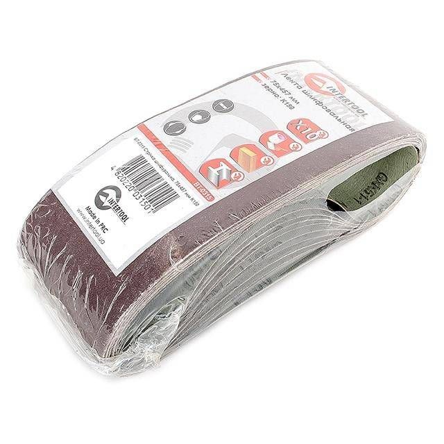 Стрічка шліфувальна, 75×457 мм, зерно K150, 10 шт. INTERTOOL BT-0315