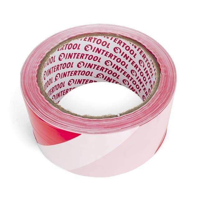 Стрічка сигнальна, 100 м, 50 мм INTERTOOL KT-0942