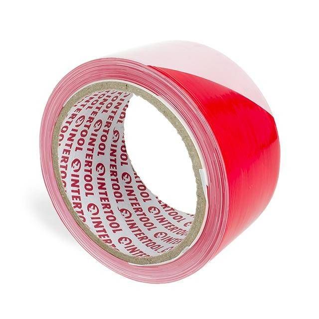 Стрічка сигнальна, 100 м, 50 мм INTERTOOL KT-0942