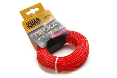 Лiска для тримера 2,7мм зірка 15м СИЛА Лiска для тримера 2,7мм зірка 15м СИЛА