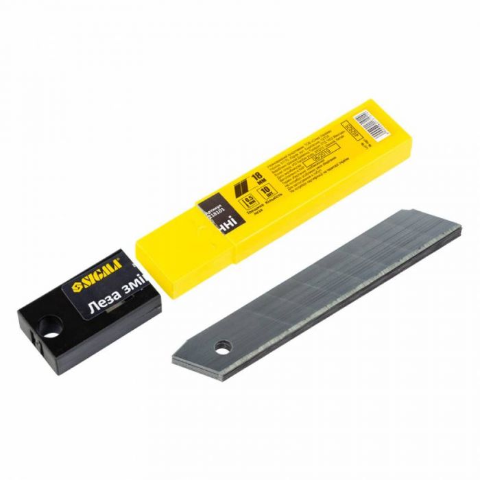 Леза змінні (прямі) 18мм 10шт Sigma (8218101)