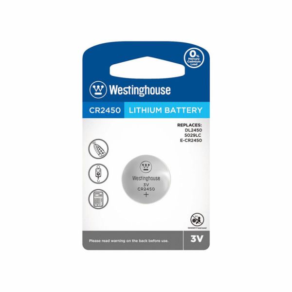 Літієва батарейка Westinghouse Lithium "таблетка" CR2450 1шт/уп blister