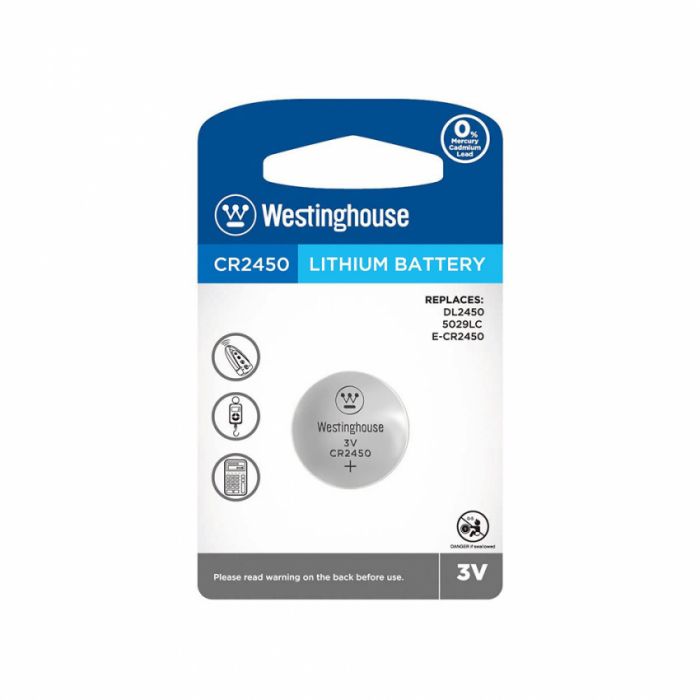 Літієва батарейка Westinghouse Lithium "таблетка" CR2450 1шт/уп blister