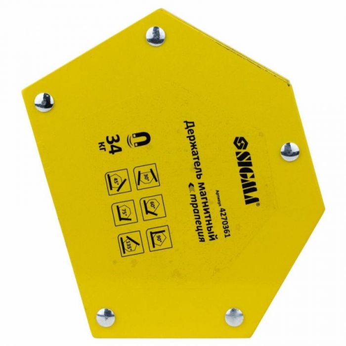 Магніт для сварки трапеція 34кг 105×65×65×45мм (30,45,60,75,90,135°) Sigma (4270361)