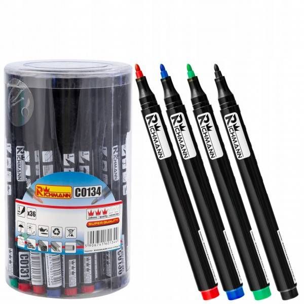 Маркери кольорові тонкі  4 кольори C0134 Маркери кольорові тонкі  4 кольори C0134