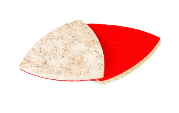 MasterTool Насадка трикутна повстяна тонкошерста на липучці для реноватора 85 мм, 10 шт, ст.: 08-6498